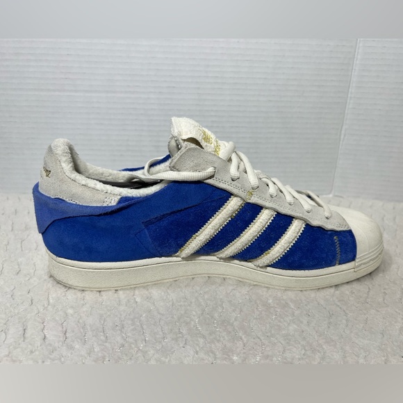 Adidas Henry Ruggs III Superstar WS2 Mens Blue Suede Classic Sneaker Size 12 - Picture 1 of 14